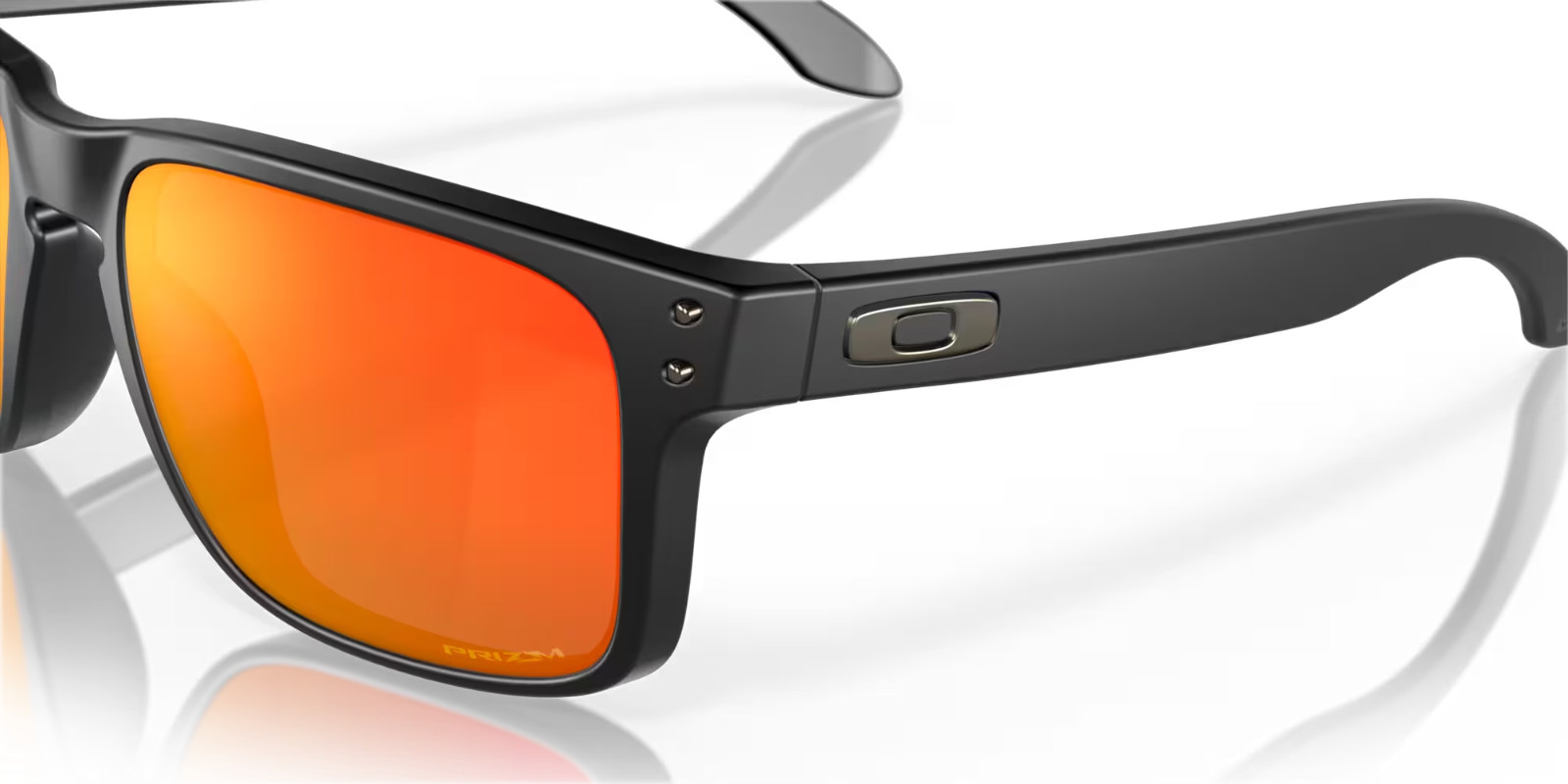Oakley Holbrook Sunglasses OO9102-E255 Matte Black Frame W/ PRIZM RUBY Lens