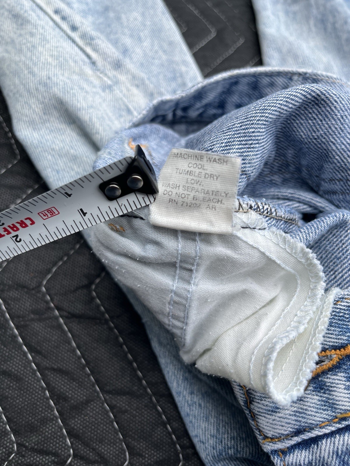 No Excuses Jeans Womens 14 Blue Acid Wash Denim Tapered High Rise Vintage USA