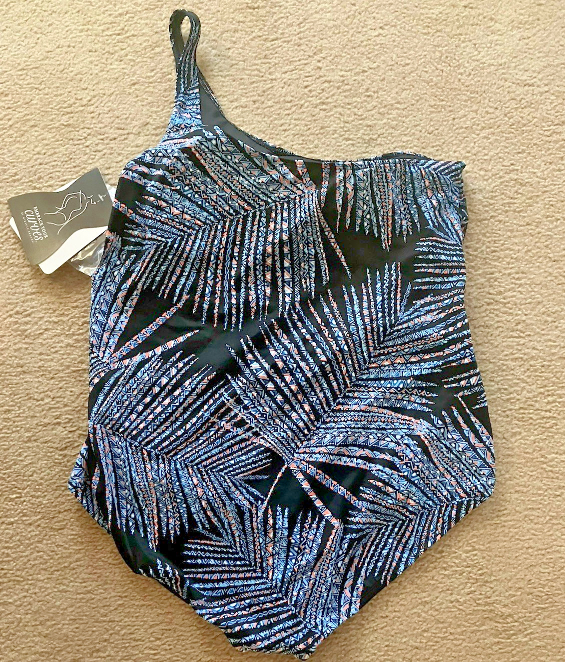 Embrace Your Curves Bathing suit /Bra Miracle Brands 1- Piece Swimsuit 3X NEW🌴