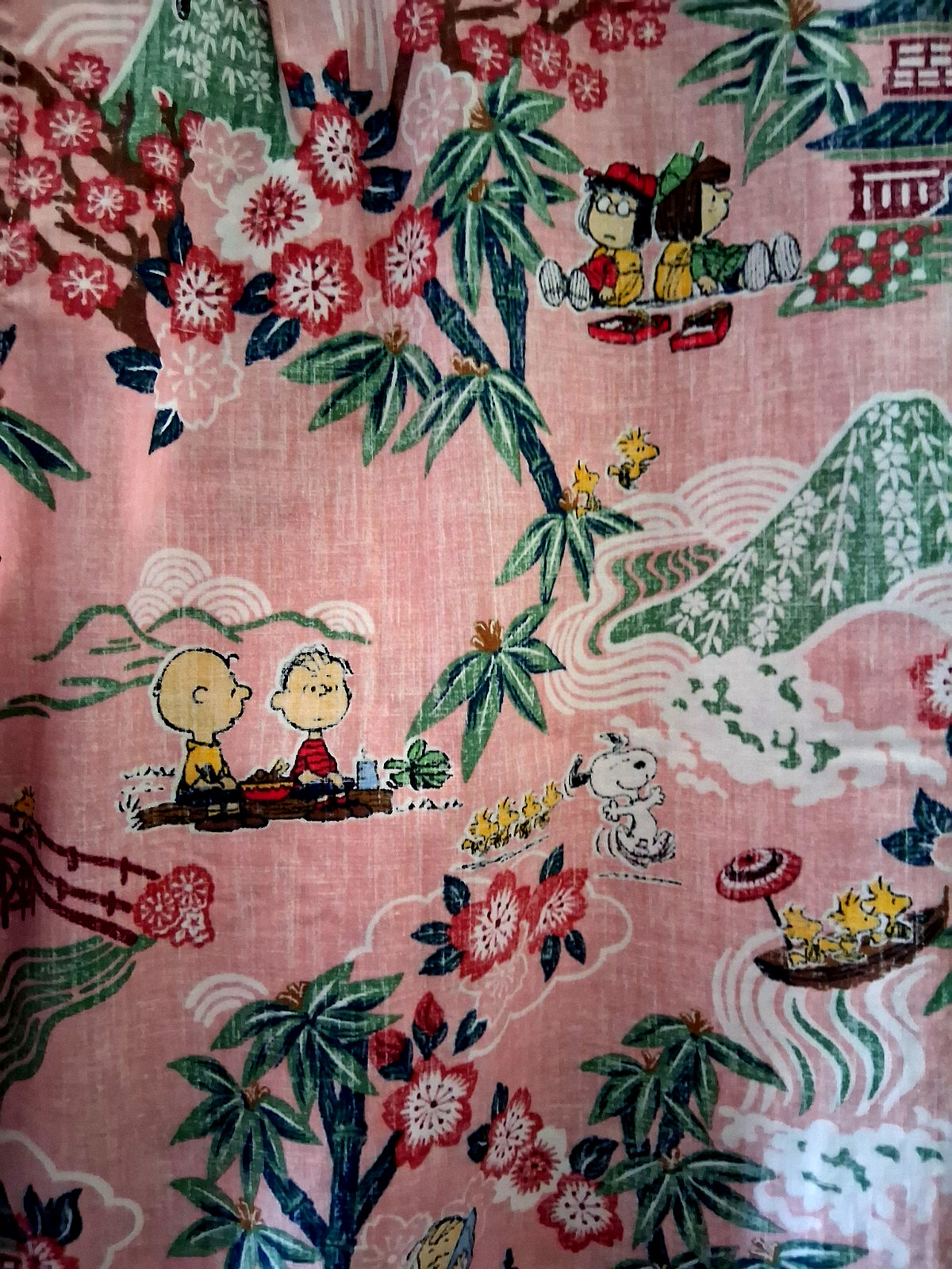 Reyn Spooner Men’s ” PEANUTS IN JAPAN” NWT TAILORED FIT Pink Large Shirt