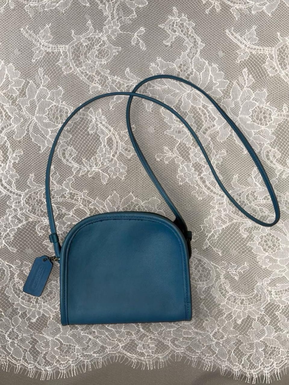 Vintage Coach Rare 1997 Mini Abbie Zip Bag – Glacier Periwinkle Color