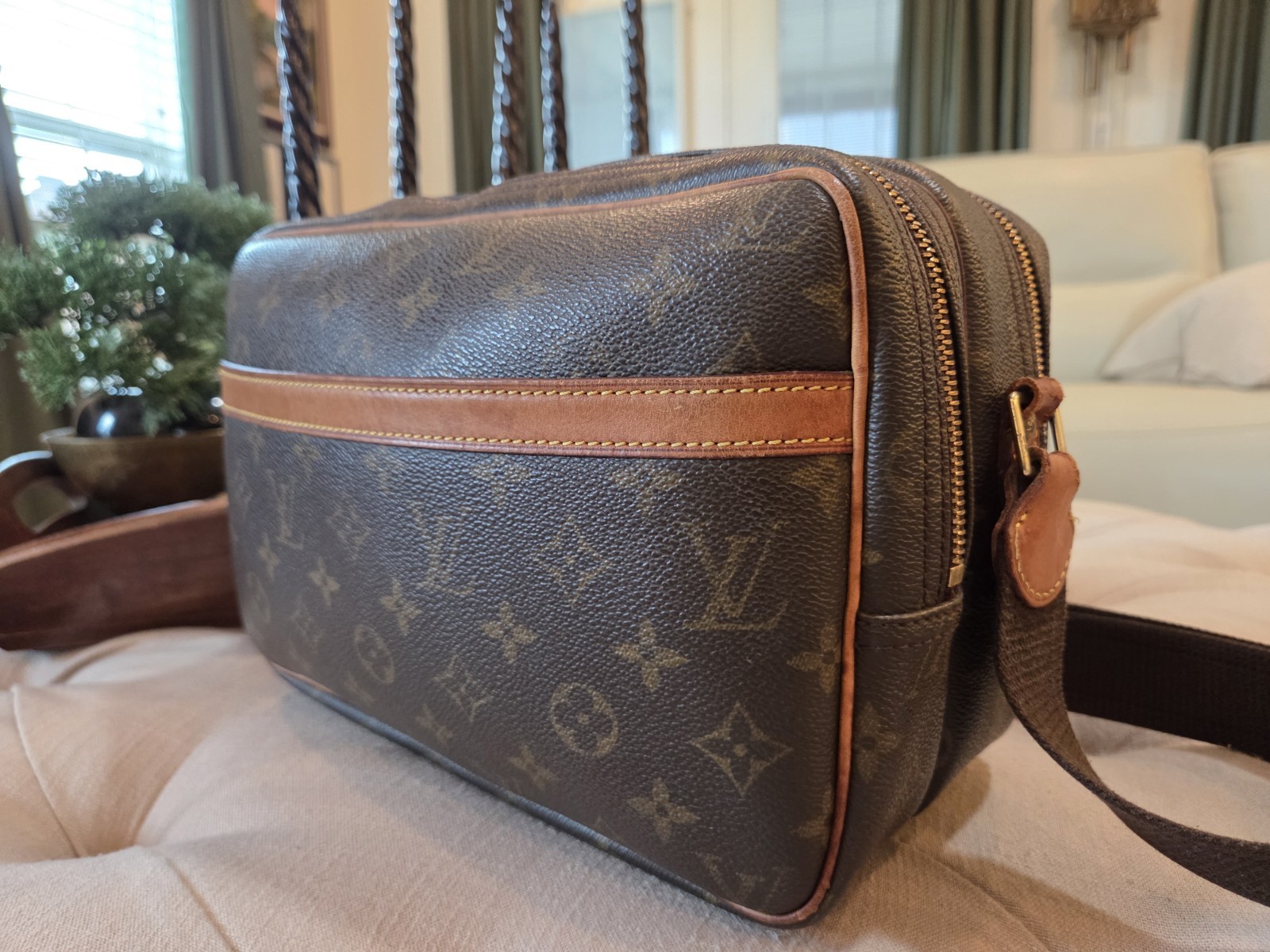 Louis Vuitton LV Monogram Logo Reporter PM Crossbody Bag M45254 France