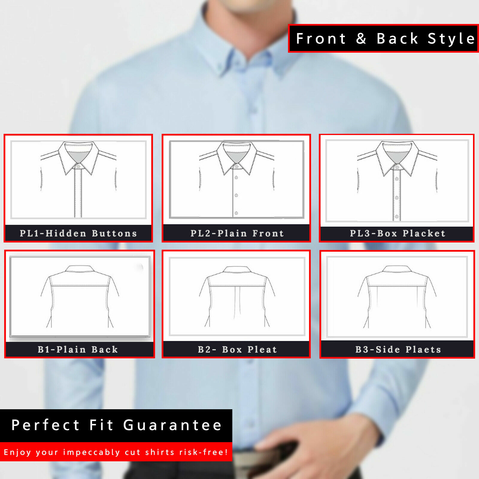 5 x Mens Shirts Custom Made to Measure Business Formal Casual All Sizes & Fit