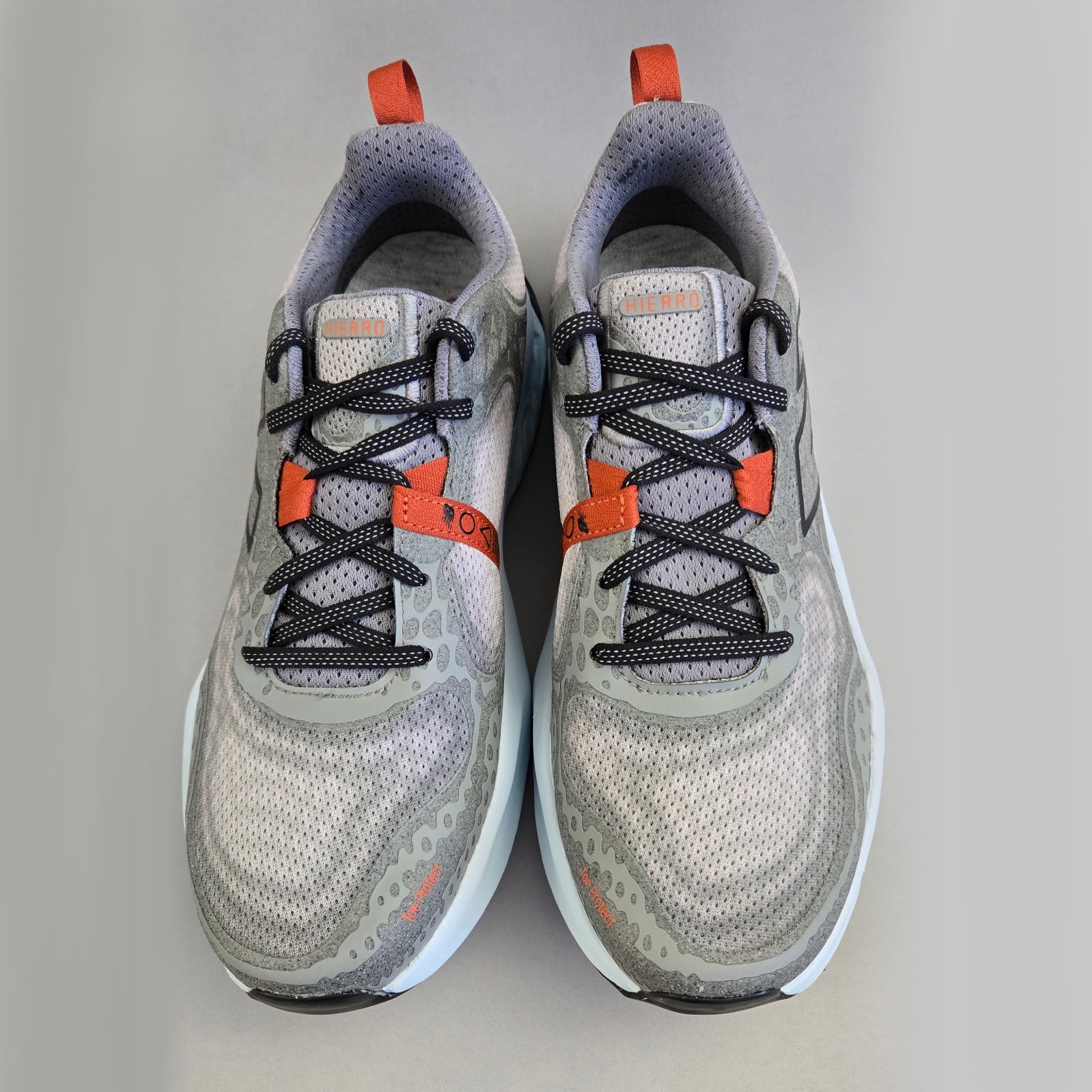 New Balance Fresh Foam X Hierro v8 Men’s 9.5 2E Wide Gray Orange Trail Shoes
