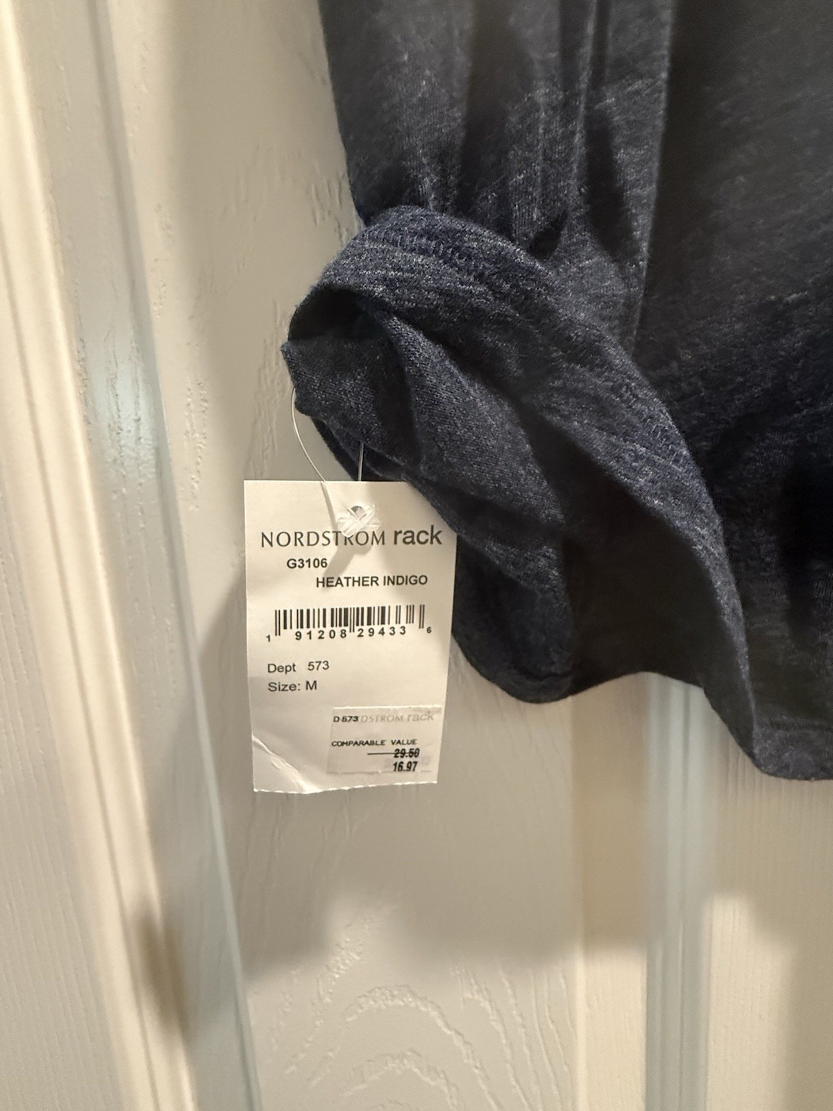 Madewell Cotton Pocket T Shirt Medium Heather Indigo Womens