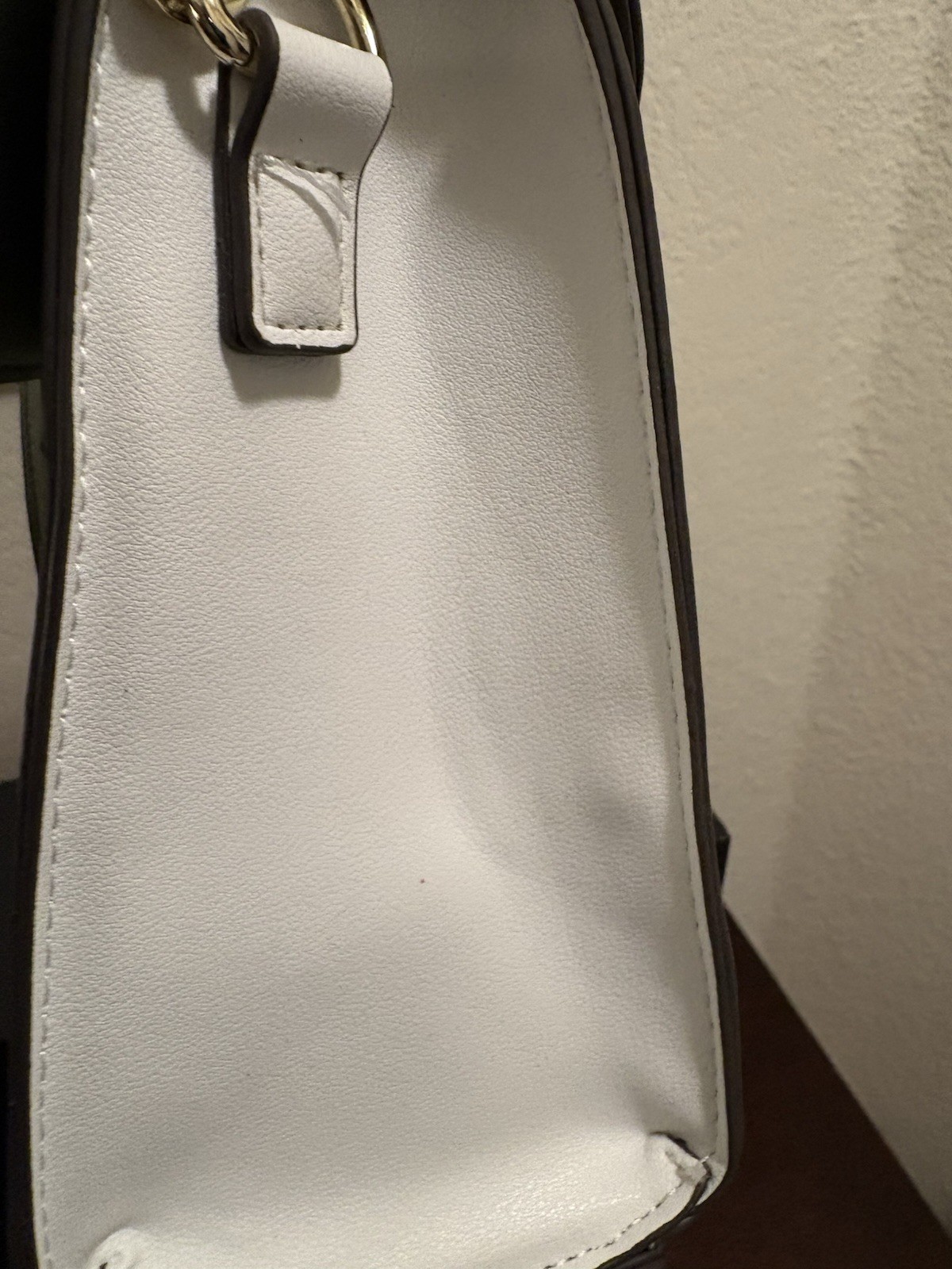 Nanette Lepore Sea Foam Green Beaded Handle Crossbody Satchel Vegan Leather