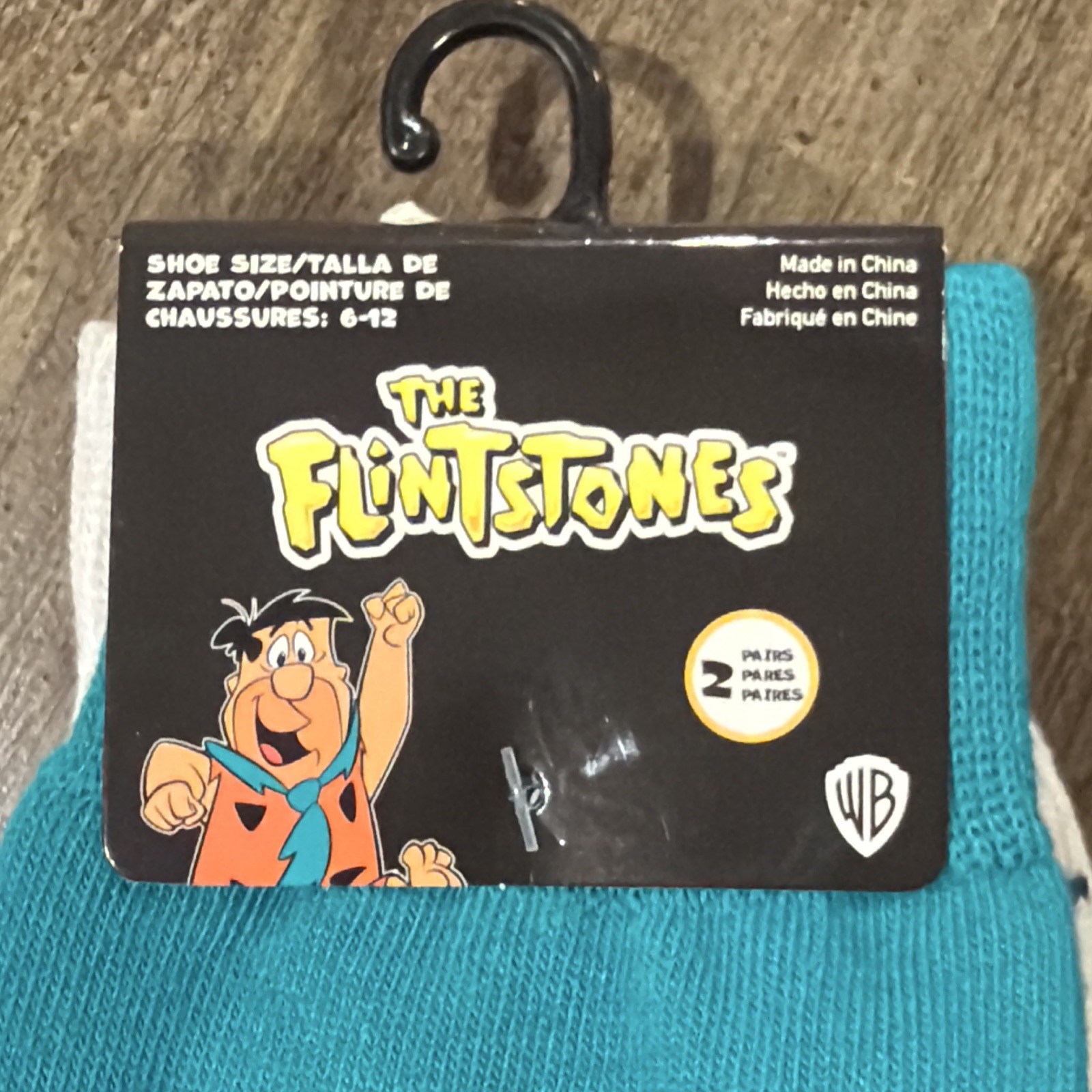 Cartoon Crew Socks 6-Pair Cotton Flintstones Mickey Looney Tunes Size 6-12