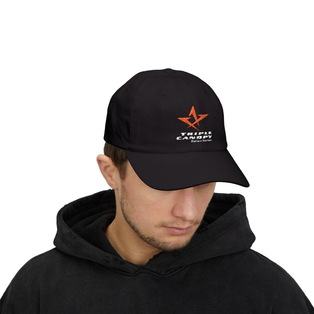 Triple Canopy Secure Success Retro Black Hat Embrodiery Classic Dad Hat