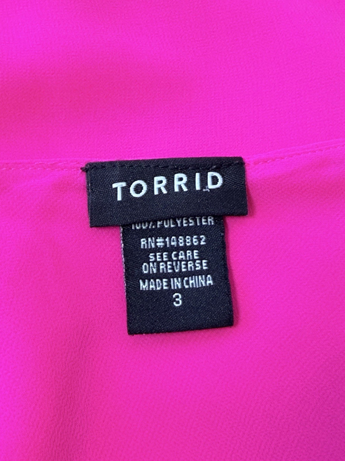 Torrid Plus Hot Pink Chiffon Sophie Swing Cami Top Women size 3X Comfy Flowy
