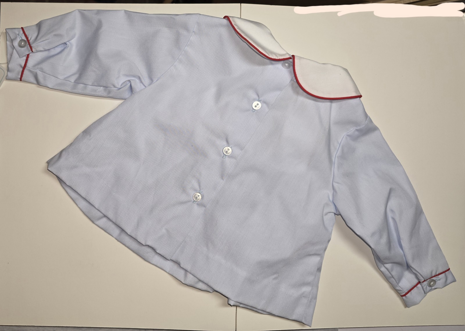 NWT Petit Ami Smocked Lt Blue Dress 3 Month Santa. Precious!