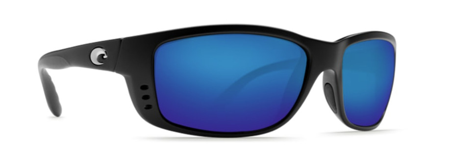 COSTA DEL MAR ZANE Sunglasses – Matte Black Frame & Blue Mirror Polarized Lenses