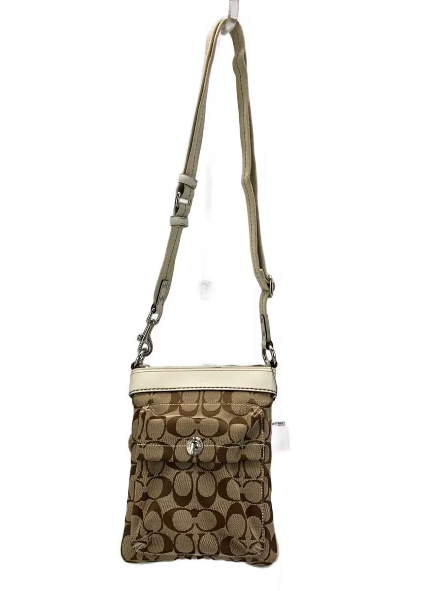 COACH Shoulder Bag Camden Canvas BEG