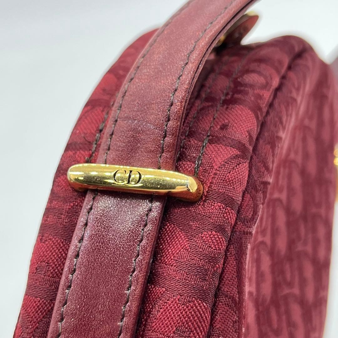 Christian Dior Bag Shoulder Trotter Pattern Logo Hardware Canvas