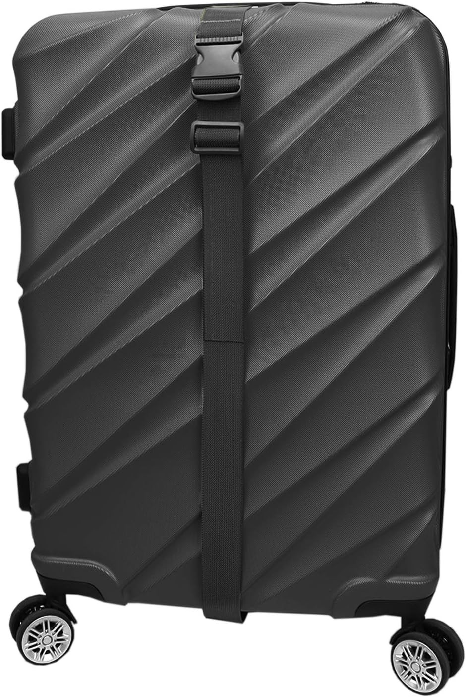 80″ Long Utility Luggage Straps with Buckle Adjustable (Black (4-Pack), 1.5″ …
