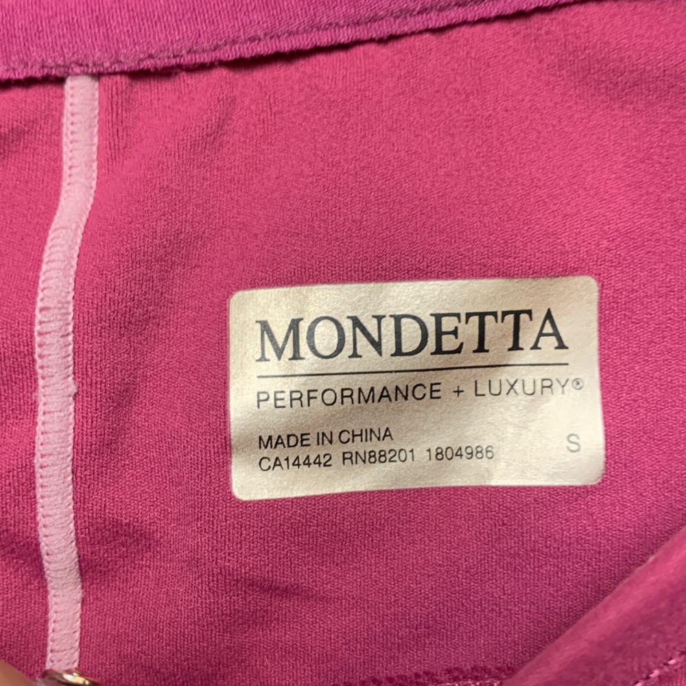 Mondetta Performance Luxury Athletic Top Womens S Pink Stretch Thumbhole Sleeve