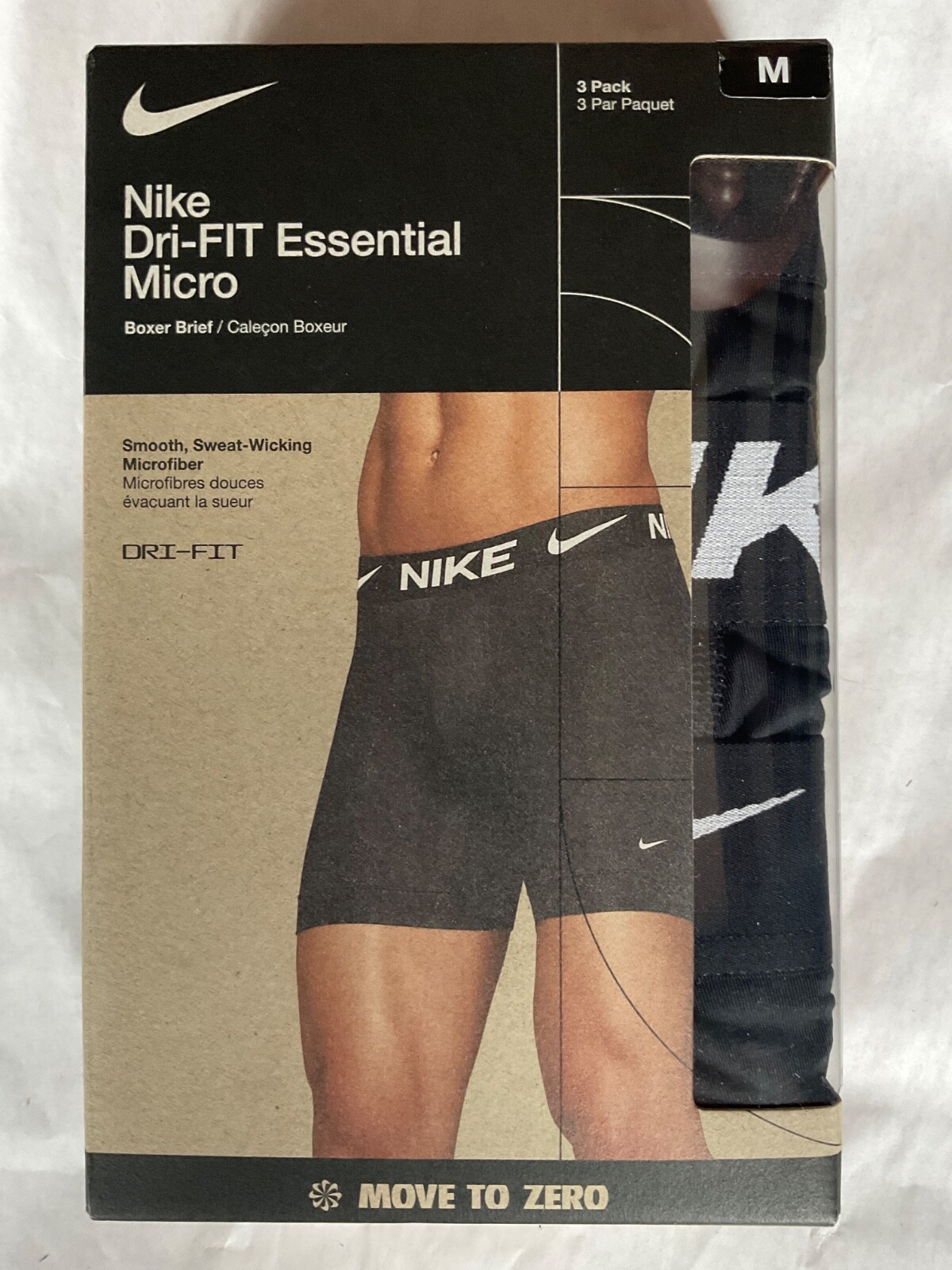 Nike Essential Micro 3-Pack Boxer Brief Dri Fit New Orange Blue Gray Pink Black