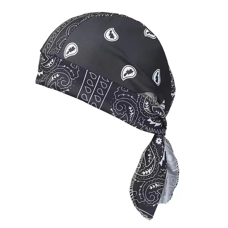 Free shipping! Elastic “doo-rag” style motorcycle bandana with a paisley pattern