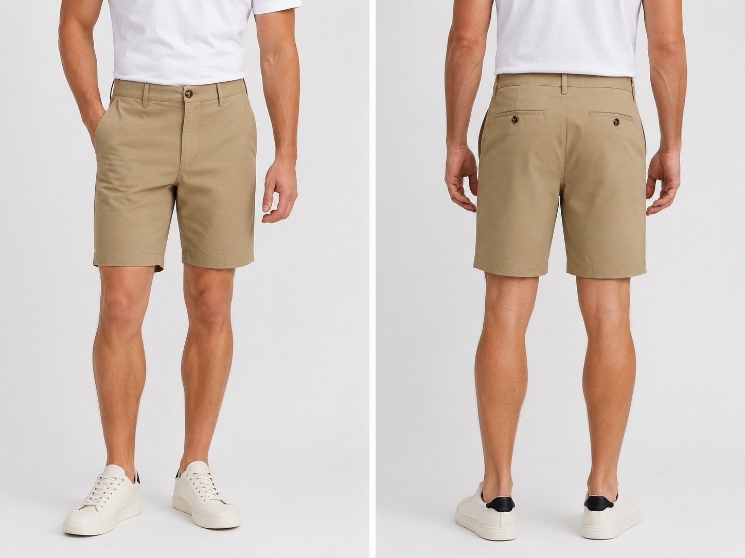 NEW Banana Republic Men’s Stretch Chino Shorts 9″ Inseam Quick Dry Khaki NWT