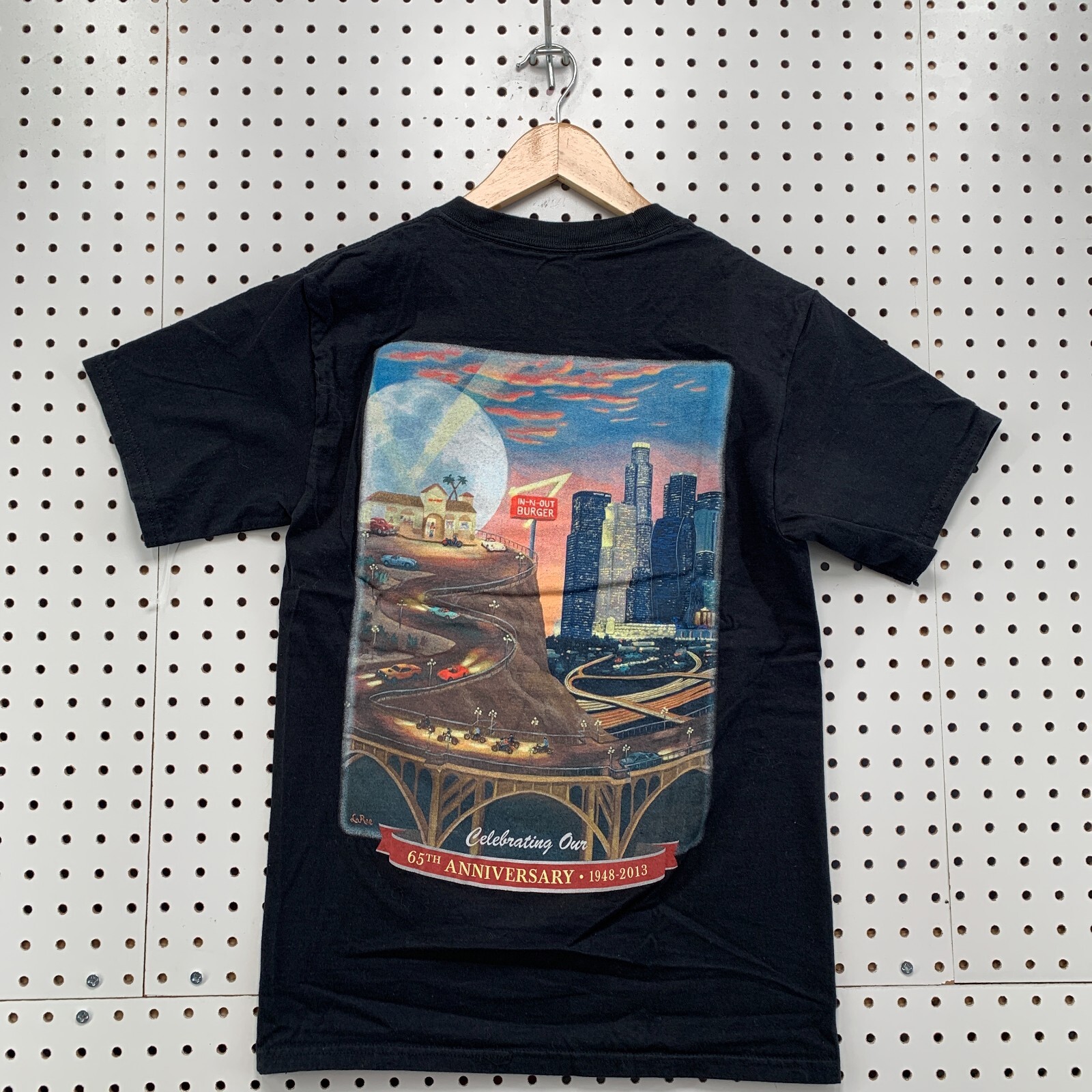 IN N Out Burger UTAH Shirt Black Mens Small Short Sleeve 17×26 65Th Anniversary
