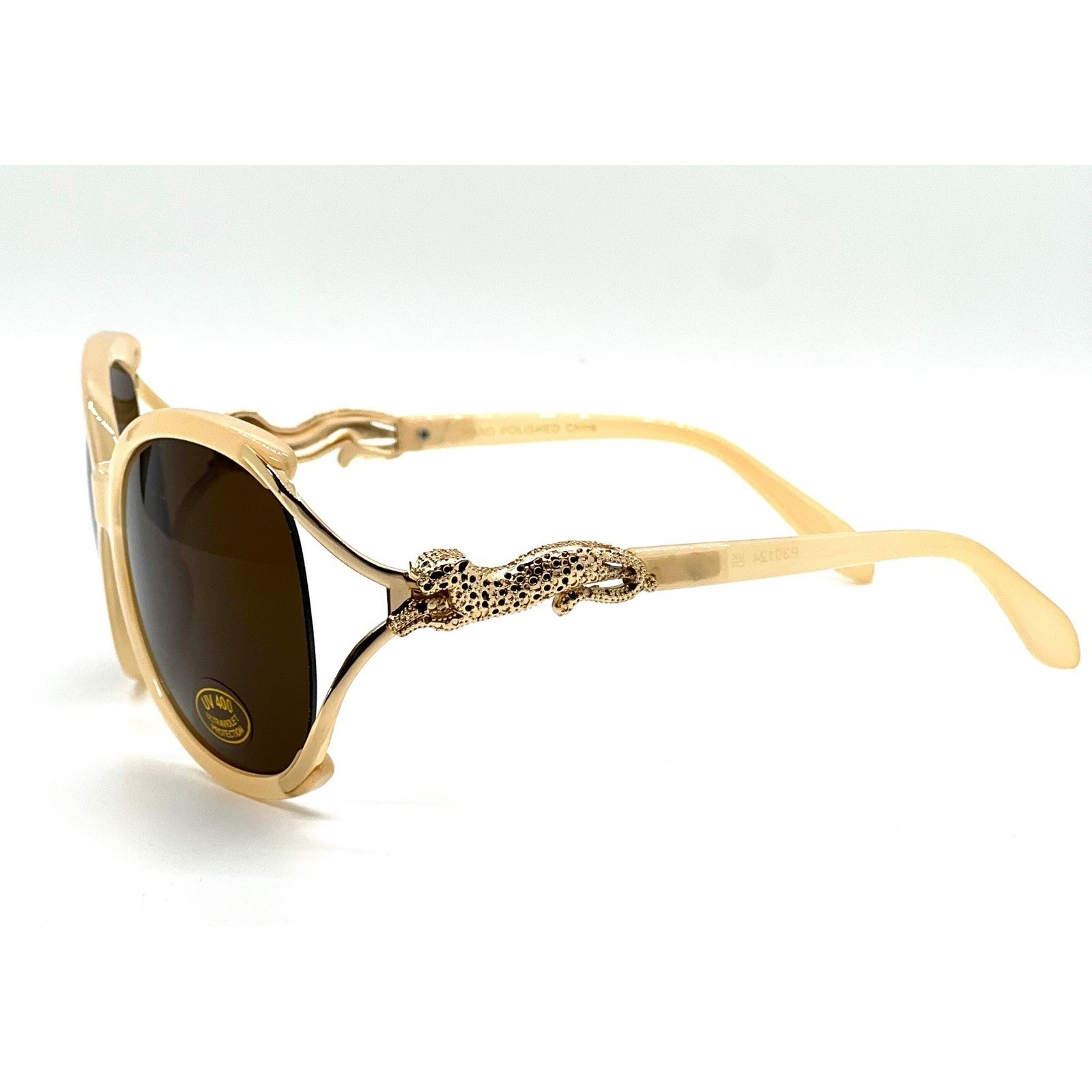 Womens Designer Inspired Sunglasses, Leopard Embellished Frame UV400 Unique New