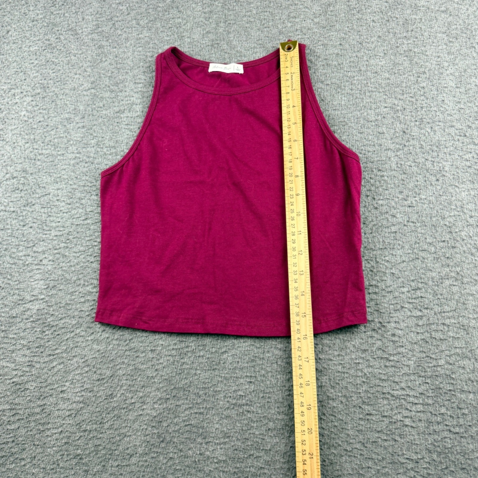Active Basic Women’s Size Large Magenta High Neck Crop Tank Top T12119