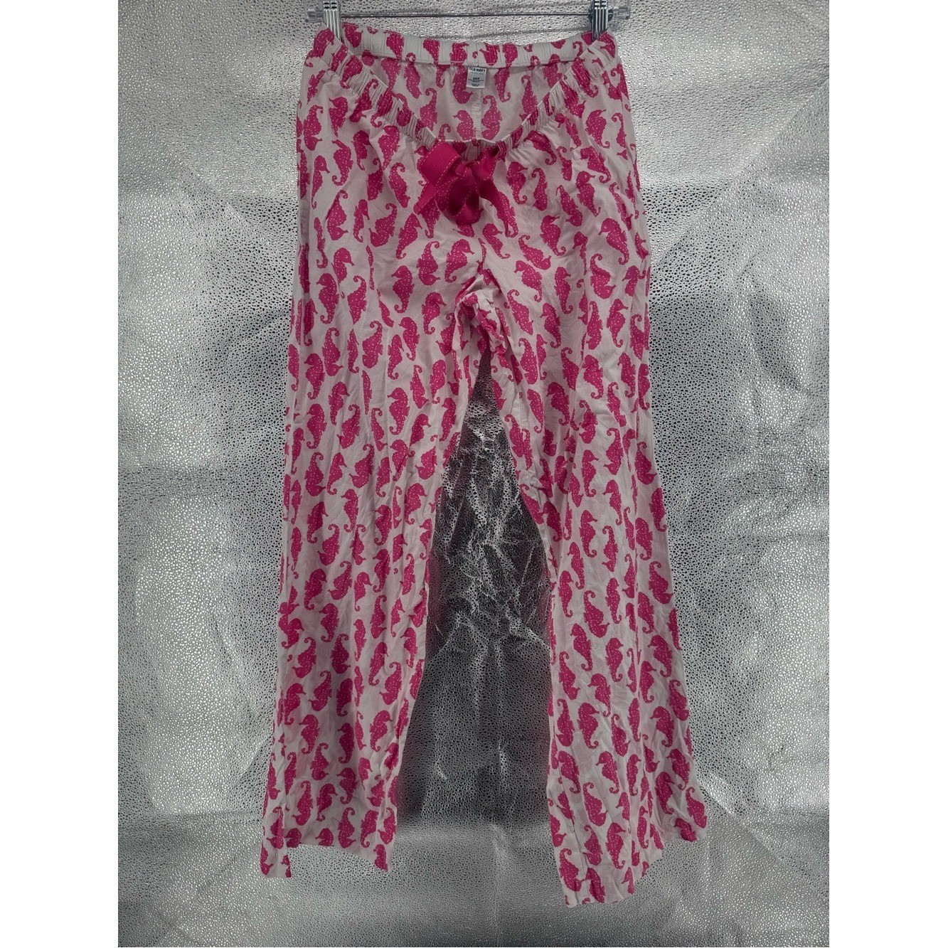 Old Navy Pink Seahorse-Print Lounge Pants with Bow