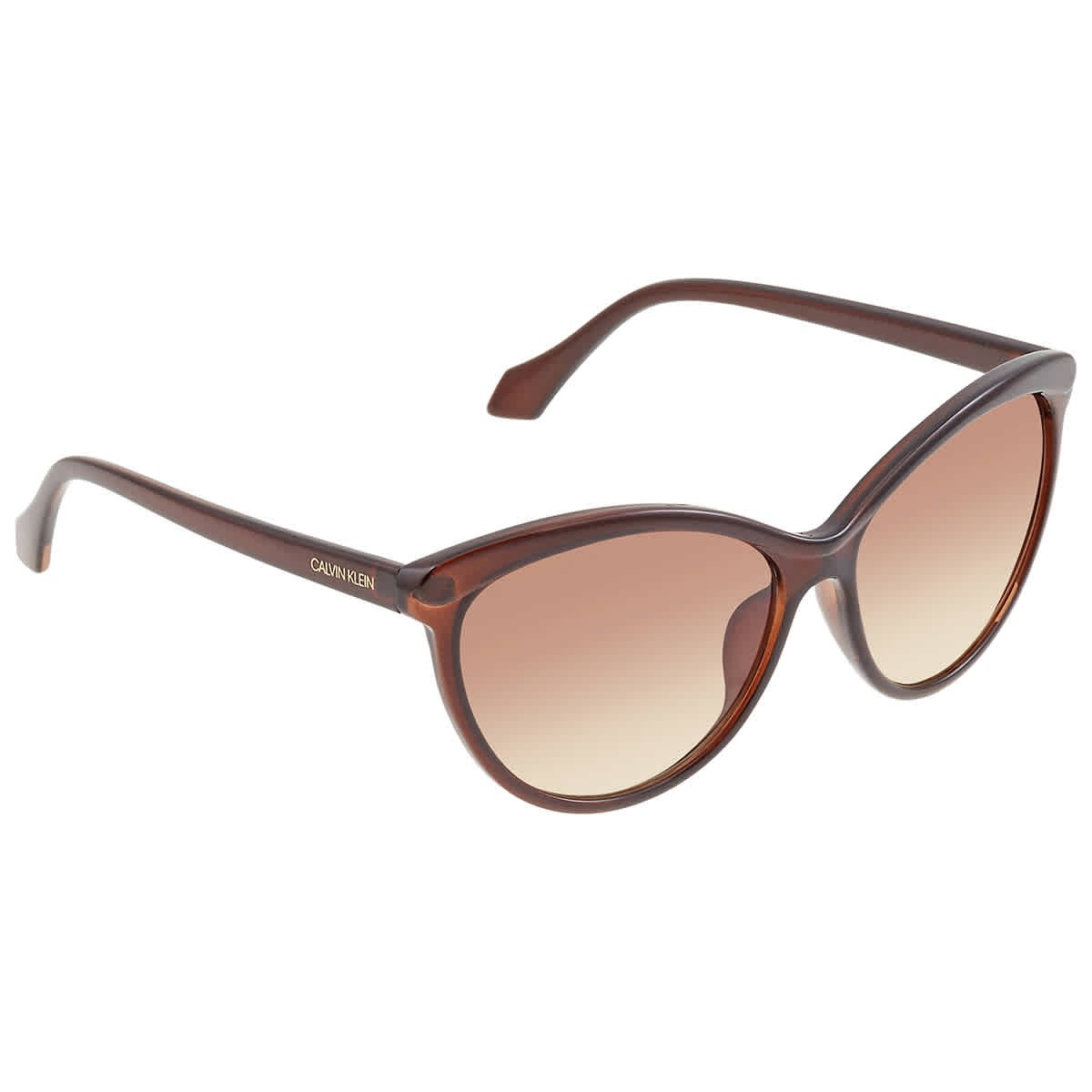 Calvin Klein Brown Gradient Cat Eye Ladies Sunglasses CK19534S 210 58