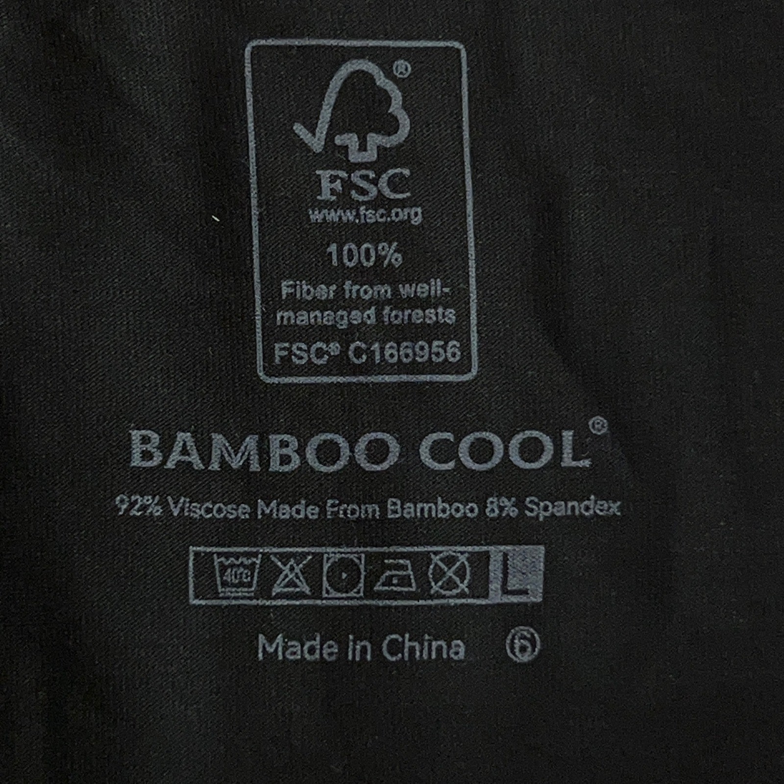 BAMBOO COOL Mens Large Black Viscose Bamboo Spandex Boxer Brief Underwear New