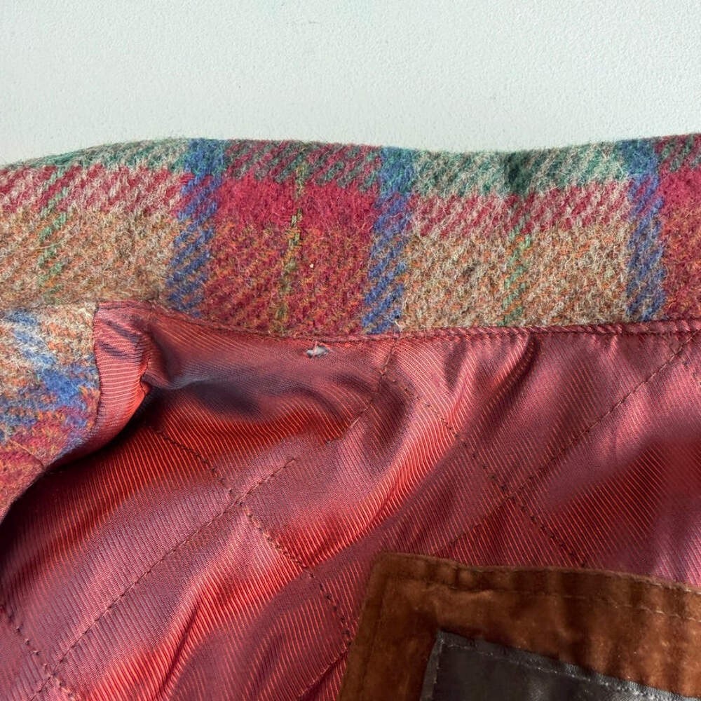 Paul Stuart (52IT / L) Plaid Wool Quilt Lined Hunting Chore Coat