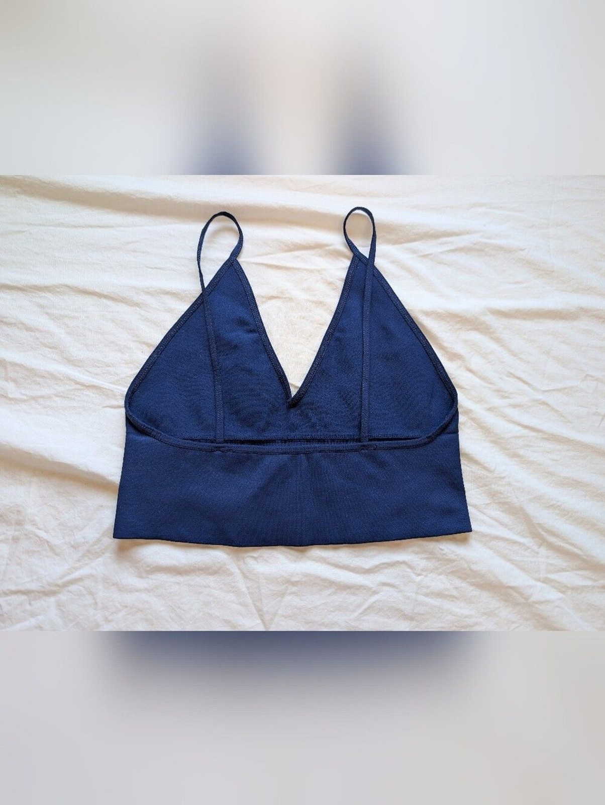 NWOT Free People Intimately Ribbed Longline Bralette Medium/Large Navy Blue