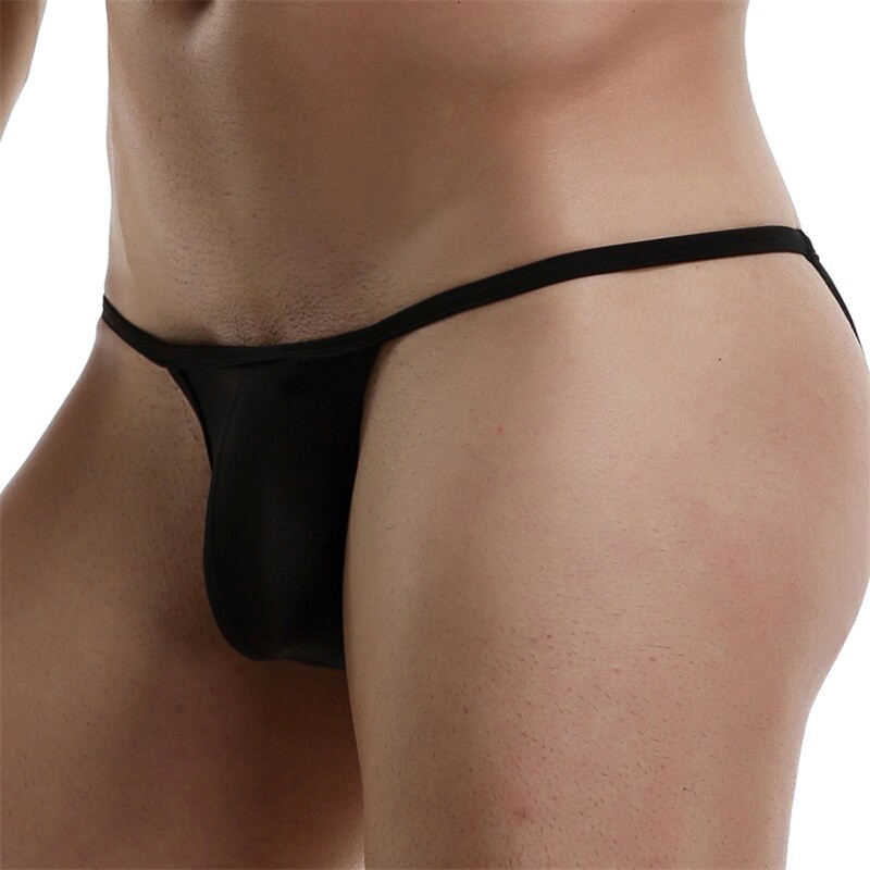 Men’s Sexy Briefs G string Tanga Underwear Translucent Low Rise Panties Knickers