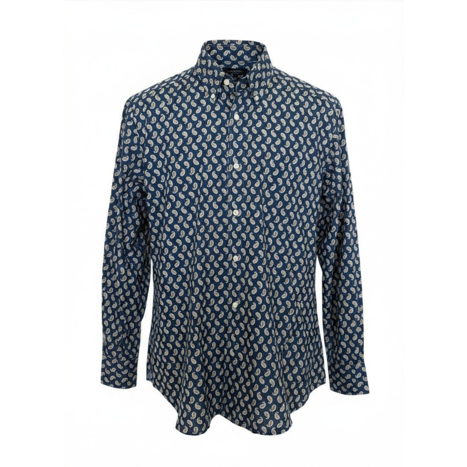Cremieux Premium Cotton Paisley Pattern Button Up Casual Dress Shirt M