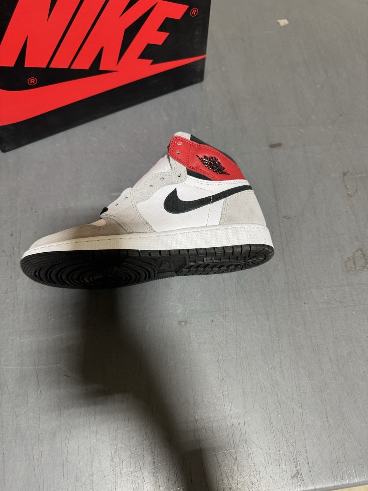 Size 4 Youth- Jordan 1 Retro High OG Smoke Gray 2020