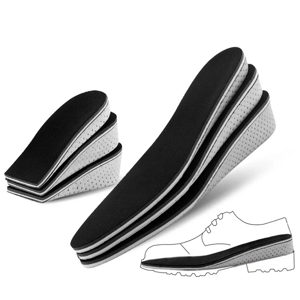 Height Increase Insole 1 Pair Hard Breathable Memory Foam Heel Lifting Inserts S