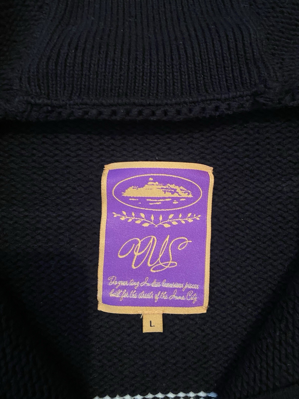Corteiz Men’s Knit Zip-Up Jacket Size L