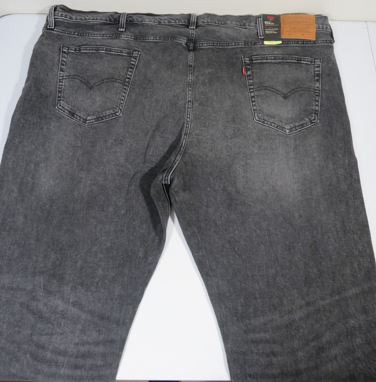 Levis 502 Flex NWT Big Tall 54 x 32 (54 x 31 Actual) Black Denim Jeans New!