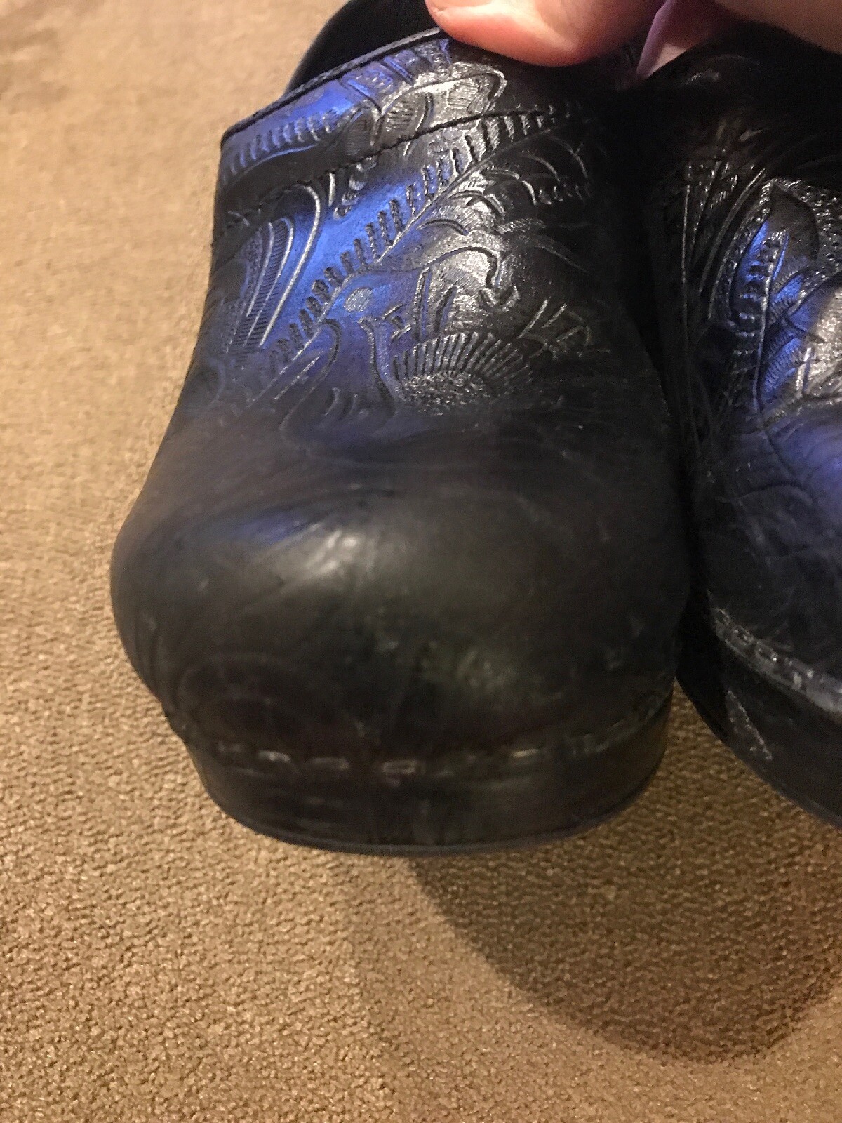 Women’s Size 38 (7.5-8) M Dansko Black Leather Professional Clog (TD)
