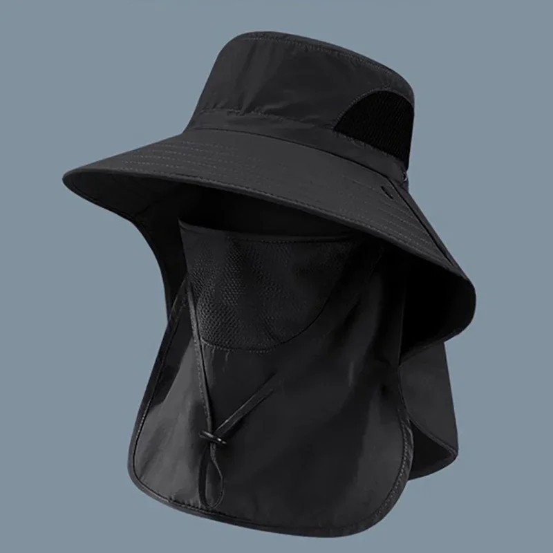 Wide Brim Sun Hat UV Protection Bucket Cap For Hiking Camping Fishing Safari Men
