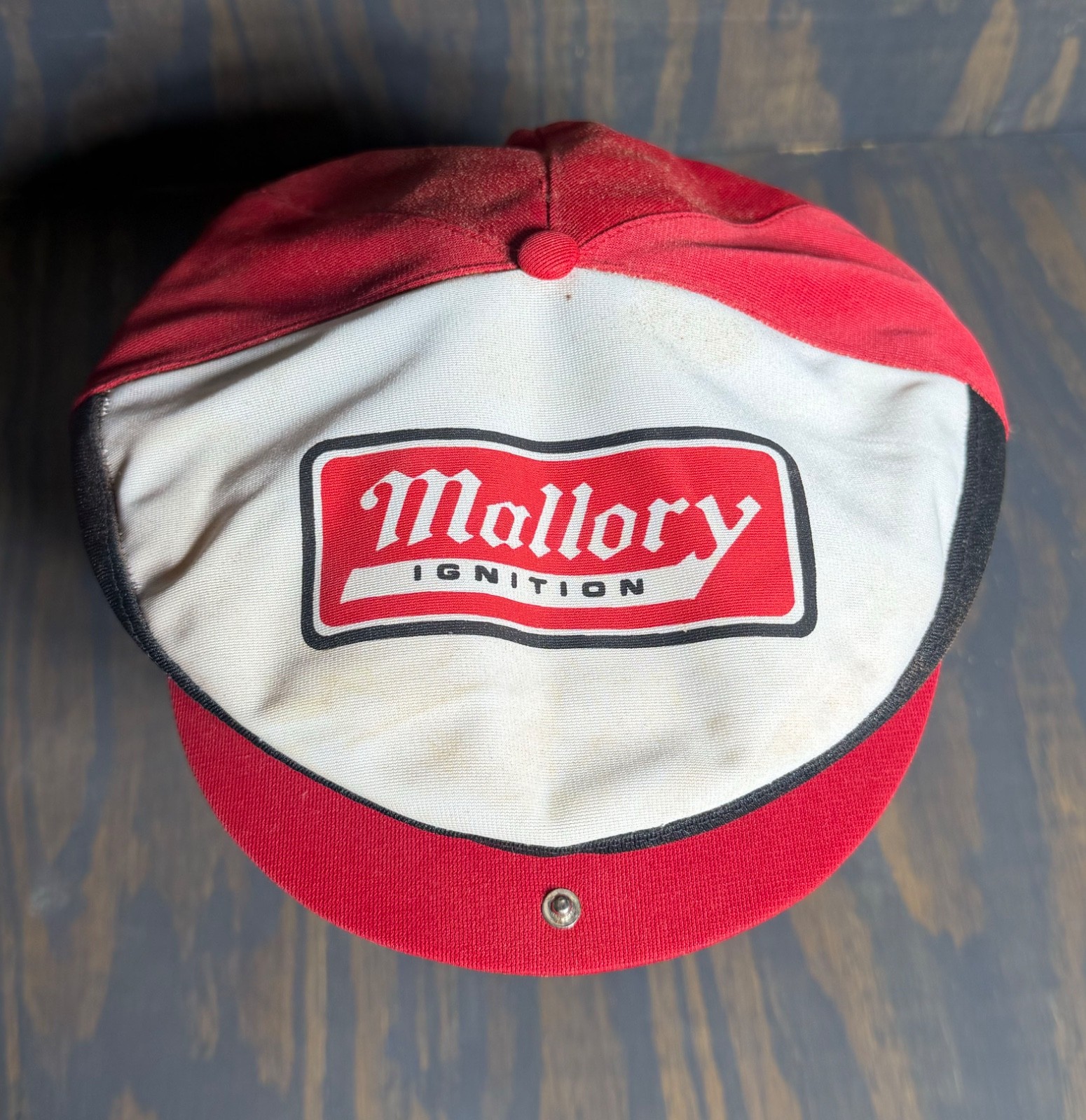Vtg Ed Cholakian Driving Hat Cap 80’s Mallory Ignition Drag Race Racing Hot Rod