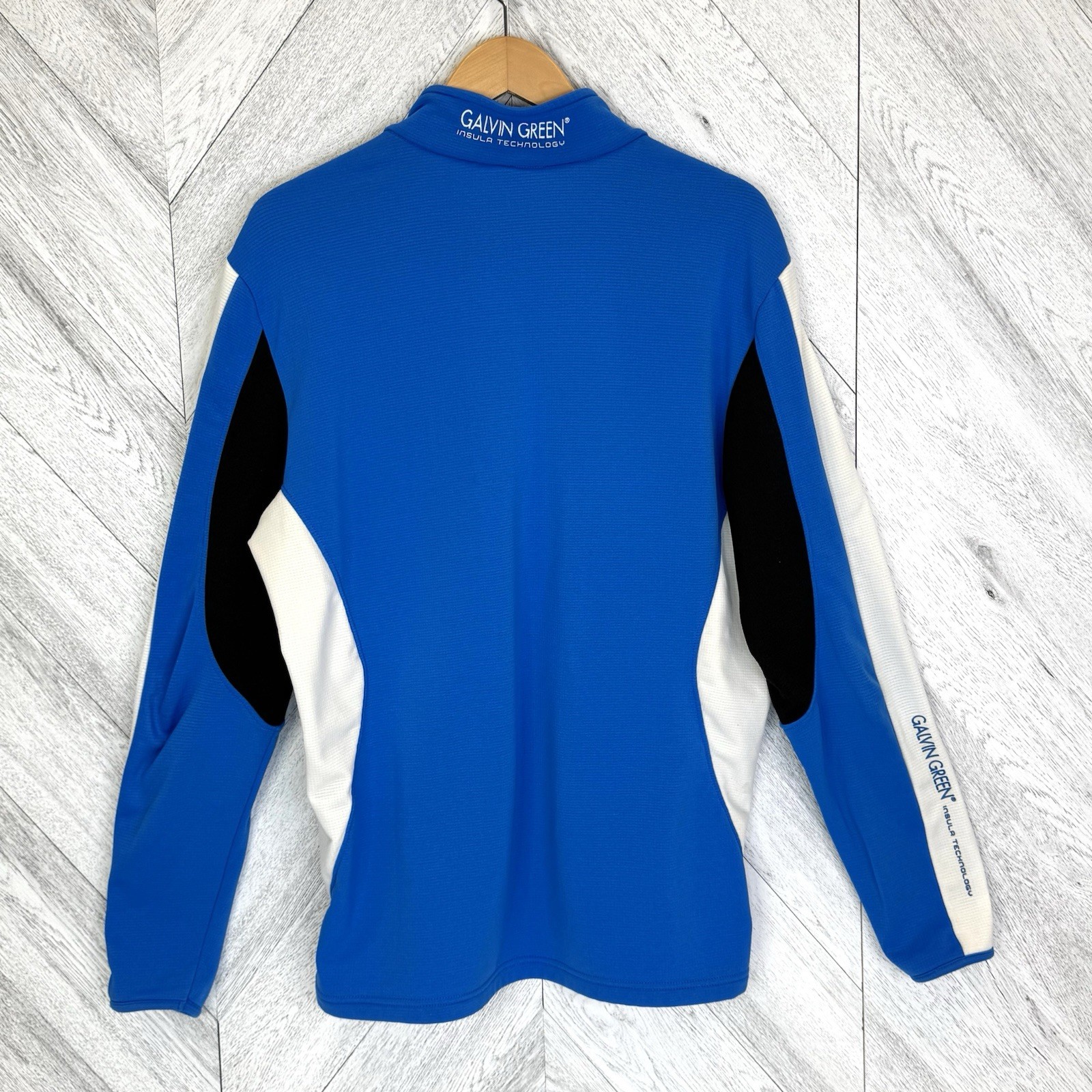 Galvin Green 1/4 Zip Pullover Long Sleeve Shirt Mens Large Blue Golf Insula