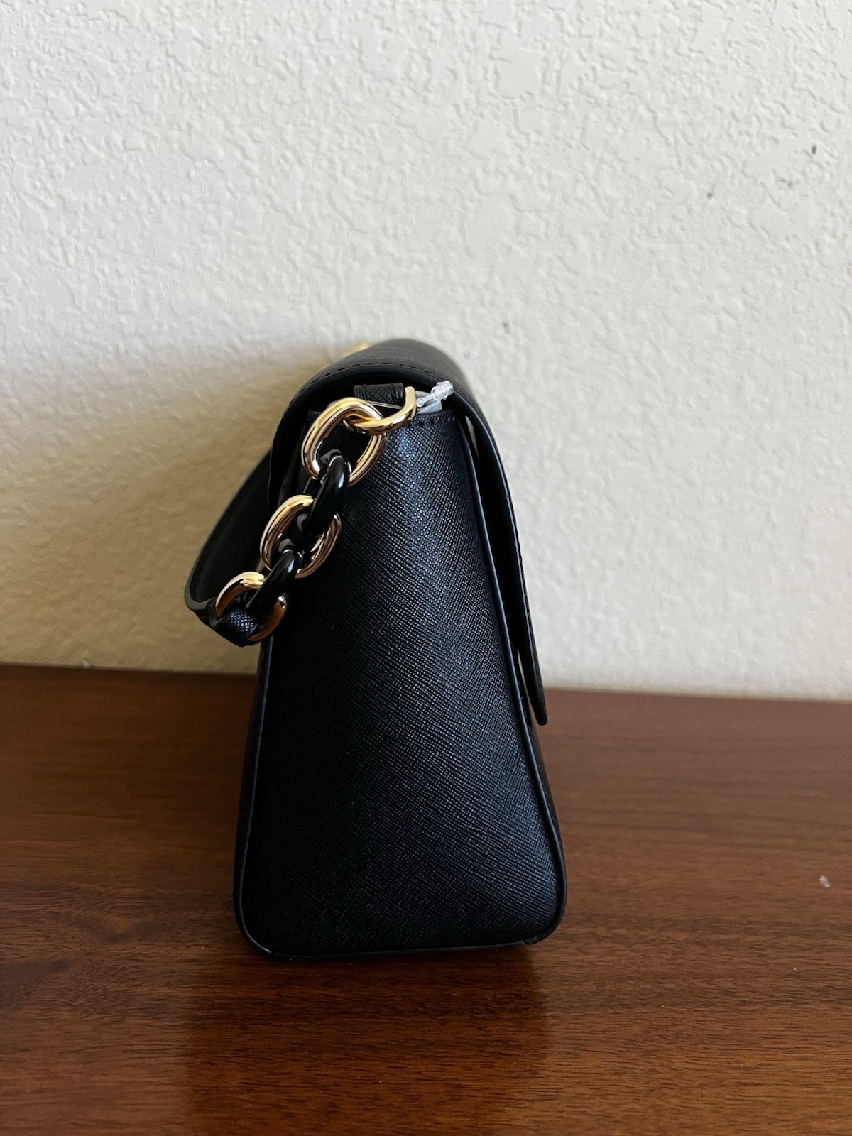 Michael Kors Sofia Small East West Satchel Crossbody Leather Bag Black