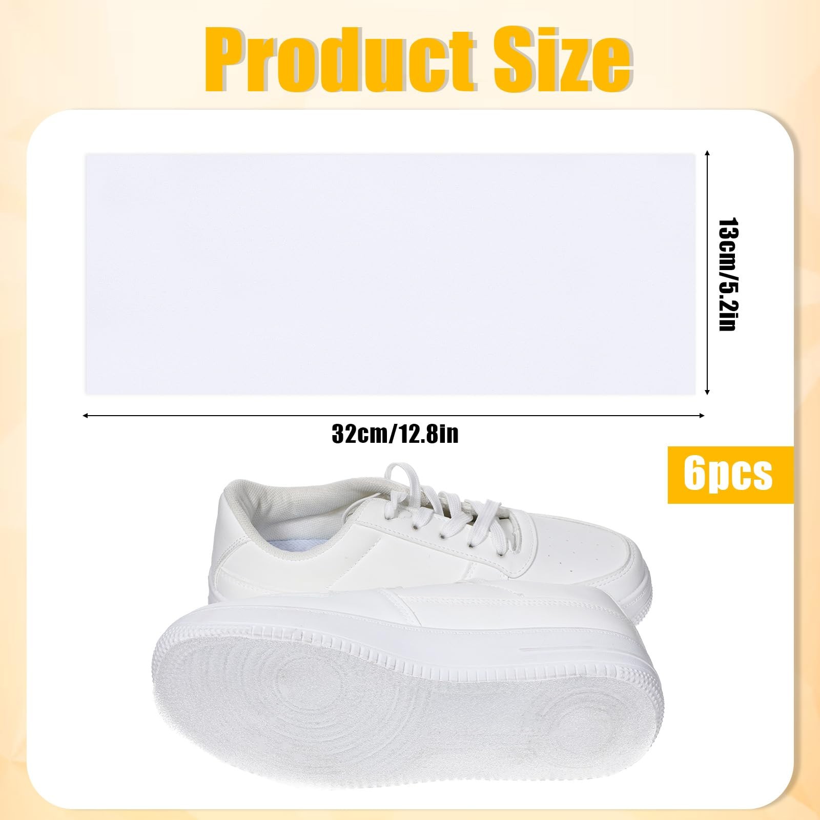 4pcs Sole Protector for Sneakers – Premium Shoe one size, White