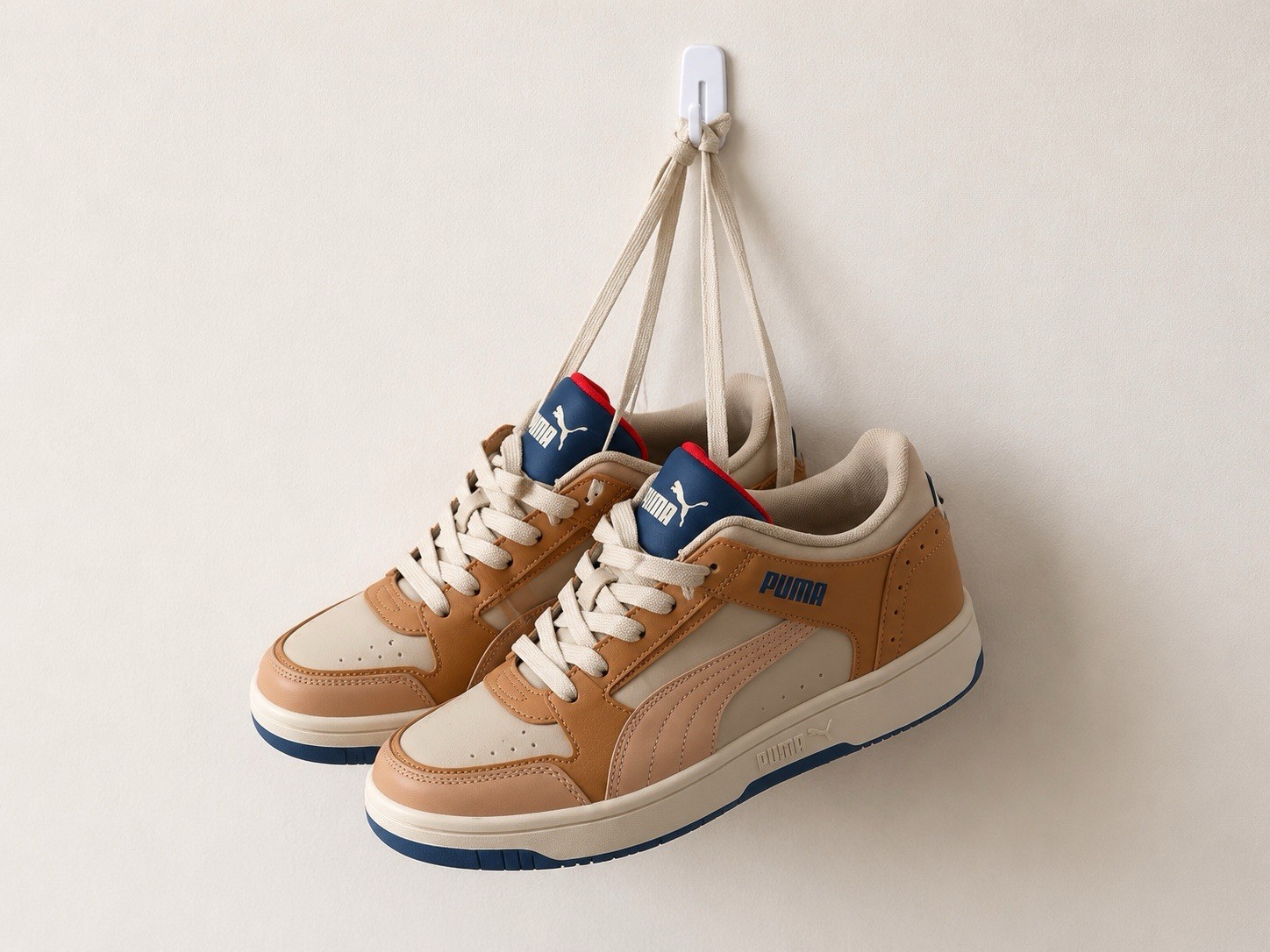 PUMA Unisex Low Top Lace-Up Colorblock Sneakers Synthetic Upper Rubber