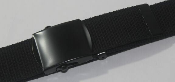 NEW ADJUSTABLE 56″ INCH ASSORTED CANVAS MILITARY WEB BELT BLACK BUCKLE MEN WOMEN