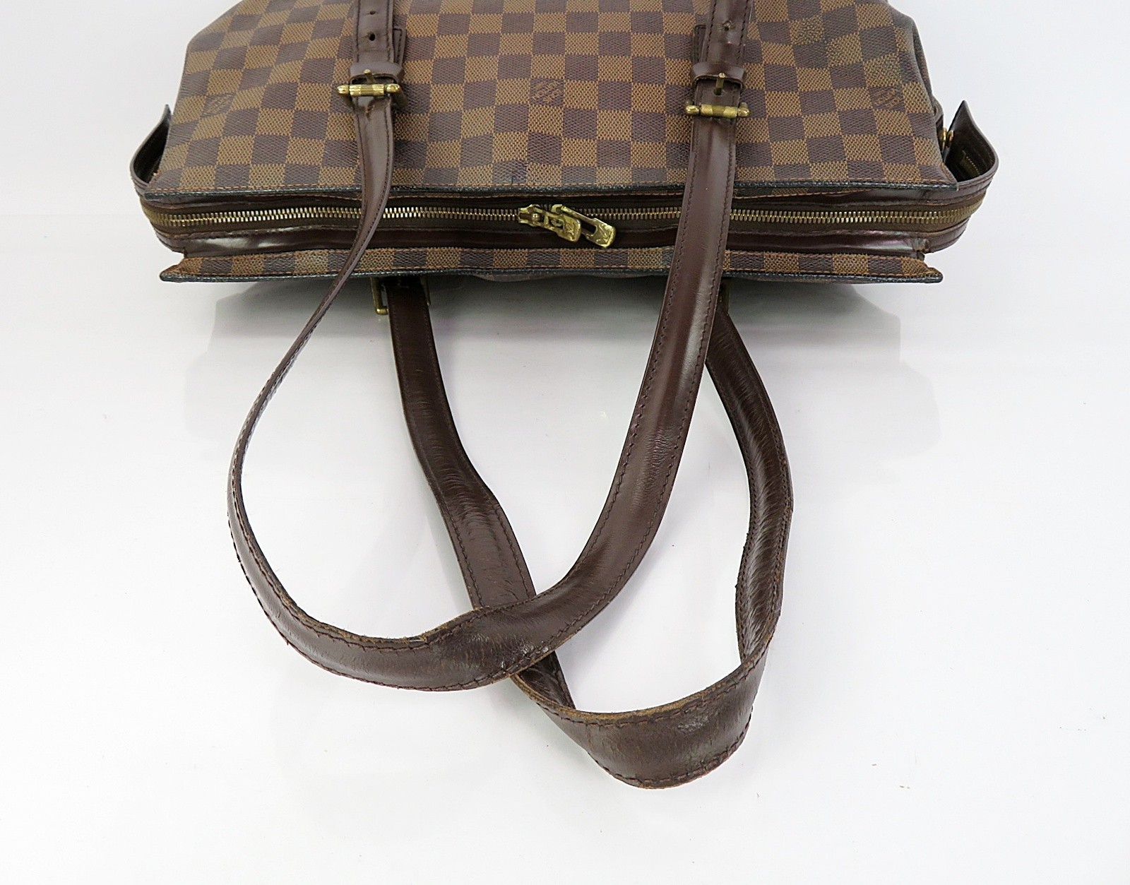 Authentic LOUIS VUITTON Chelsea Damier Ebene Tote Shoulder Bag Purse #63979