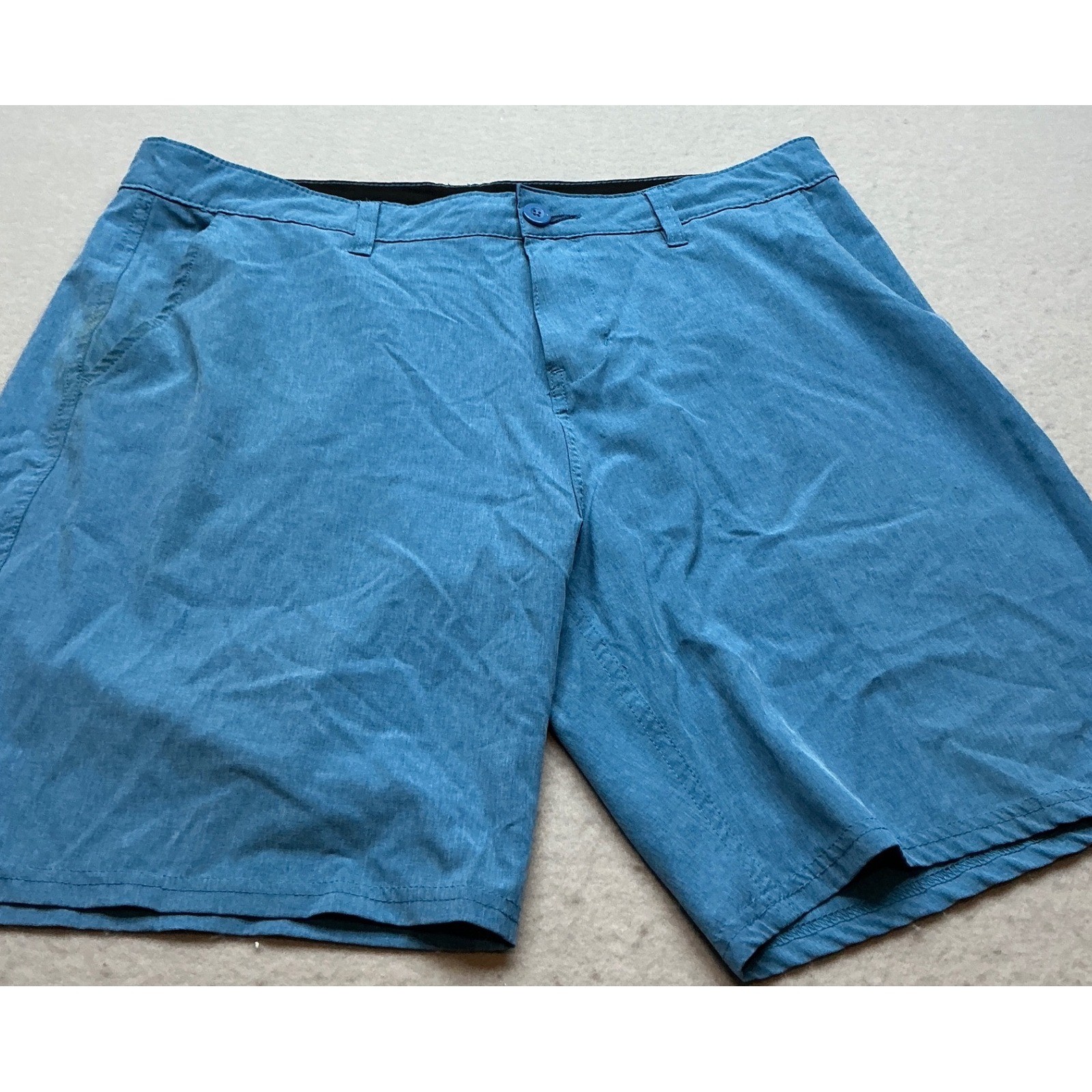 U.S. Apparel Hybrid Shorts Blue Stretch Quick Dry Size 36 Casual Walking Beach