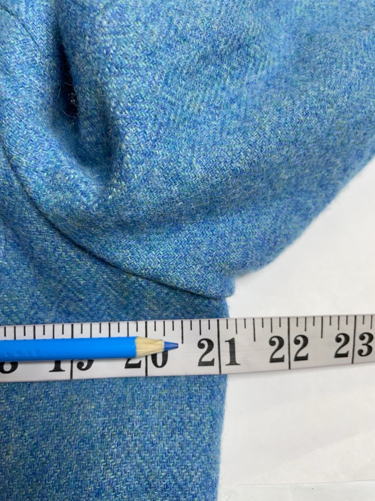 Talbots Turquoise Blazer Size 16P Fits 12P Petite Jacket Wool Blend Pockets Blue