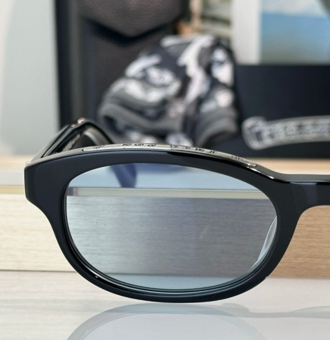 Eyewear Chrome Hearts Lowrider Street Black Blue Lenses HQ Materials 142mm