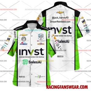 Jack Harvey IndyCar Racing 2026 Uniform Apparel Hawaiian Polo Shirts