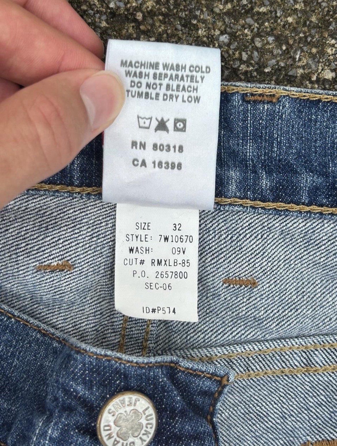 VTG 2000s Lucky Brand Dungarees Jeans By Gene Montesano 32 Classic Fit Y2K Blue